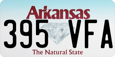 AR license plate 395VFA