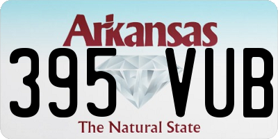 AR license plate 395VUB