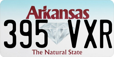 AR license plate 395VXR