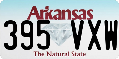 AR license plate 395VXW