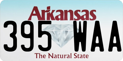 AR license plate 395WAA