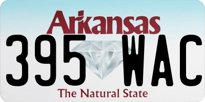 AR license plate 395WAC