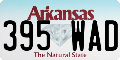 AR license plate 395WAD