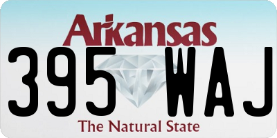 AR license plate 395WAJ