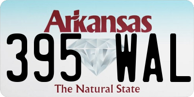 AR license plate 395WAL