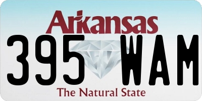 AR license plate 395WAM