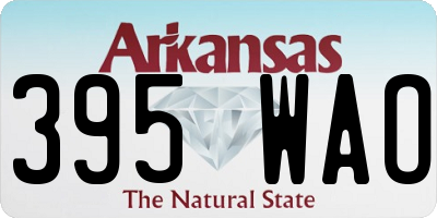 AR license plate 395WAO