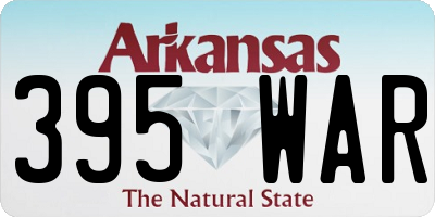 AR license plate 395WAR