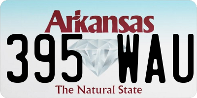 AR license plate 395WAU