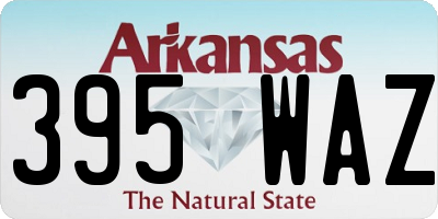 AR license plate 395WAZ