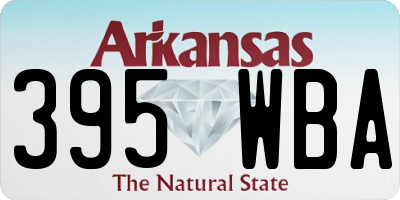 AR license plate 395WBA