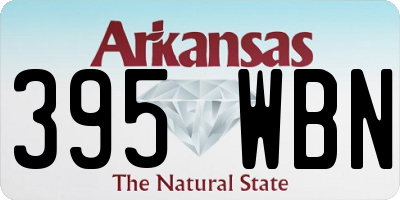 AR license plate 395WBN