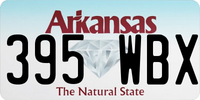 AR license plate 395WBX