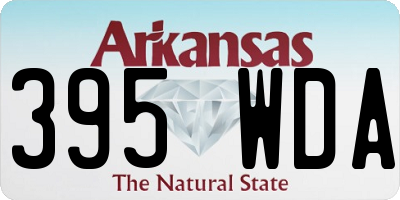 AR license plate 395WDA