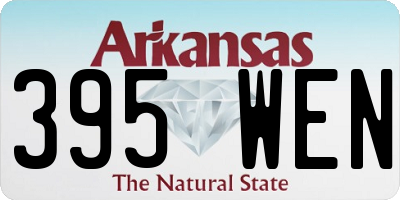AR license plate 395WEN