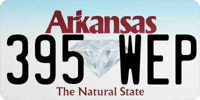 AR license plate 395WEP