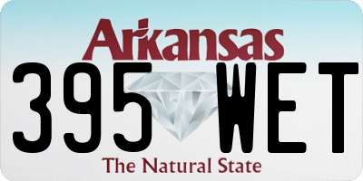 AR license plate 395WET