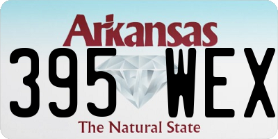 AR license plate 395WEX