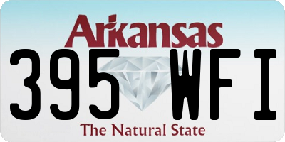AR license plate 395WFI