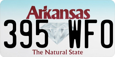 AR license plate 395WFO