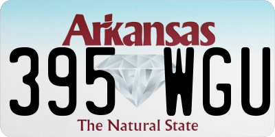 AR license plate 395WGU