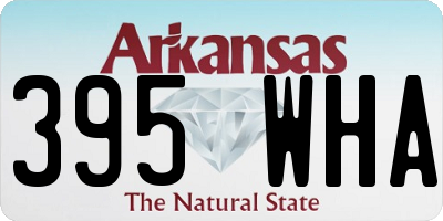 AR license plate 395WHA