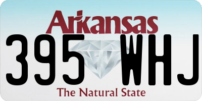 AR license plate 395WHJ