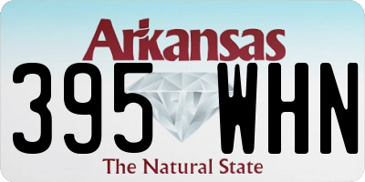 AR license plate 395WHN