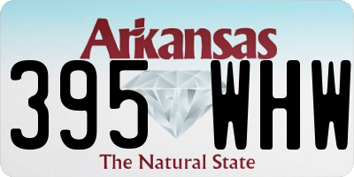 AR license plate 395WHW