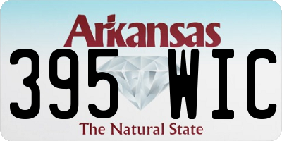 AR license plate 395WIC
