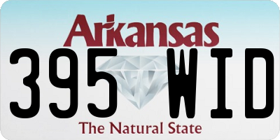 AR license plate 395WID