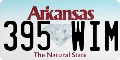 AR license plate 395WIM