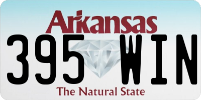 AR license plate 395WIN