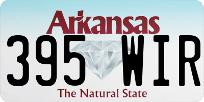 AR license plate 395WIR