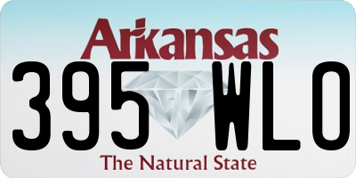 AR license plate 395WLO