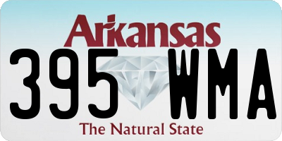 AR license plate 395WMA