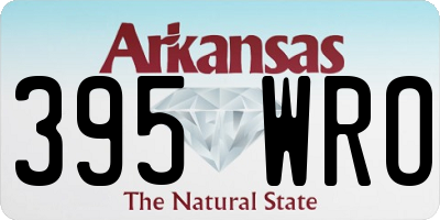 AR license plate 395WRO