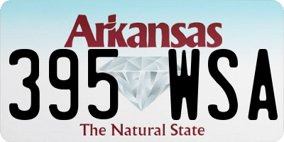 AR license plate 395WSA