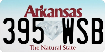 AR license plate 395WSB