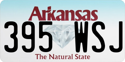 AR license plate 395WSJ