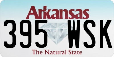 AR license plate 395WSK