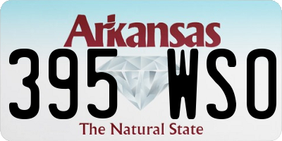 AR license plate 395WSO