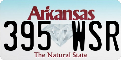 AR license plate 395WSR