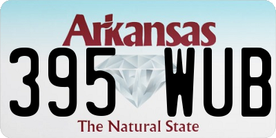 AR license plate 395WUB