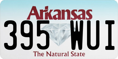 AR license plate 395WUI