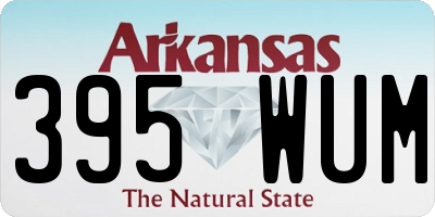 AR license plate 395WUM
