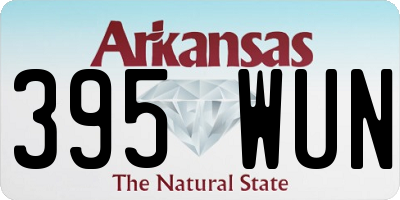 AR license plate 395WUN