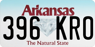AR license plate 396KRO