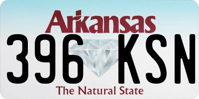 AR license plate 396KSN
