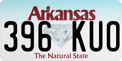 AR license plate 396KUO